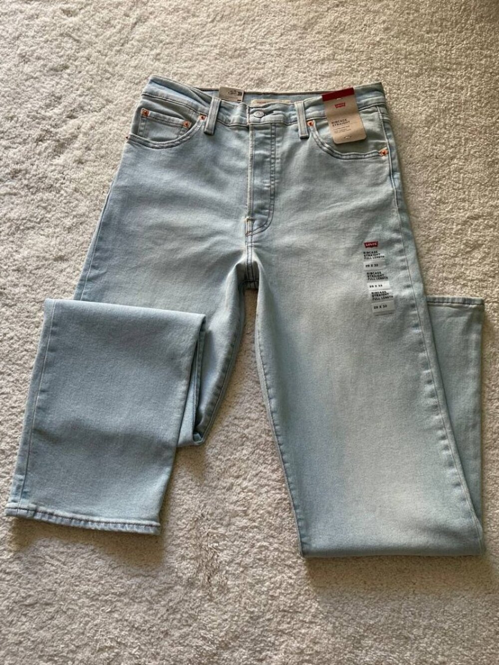 NWT Levi's Ribcage Straight Full Length High Rise Jeans Size 29/32